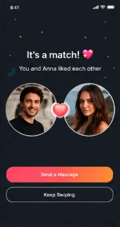Instadate app profile and dating preferences screen